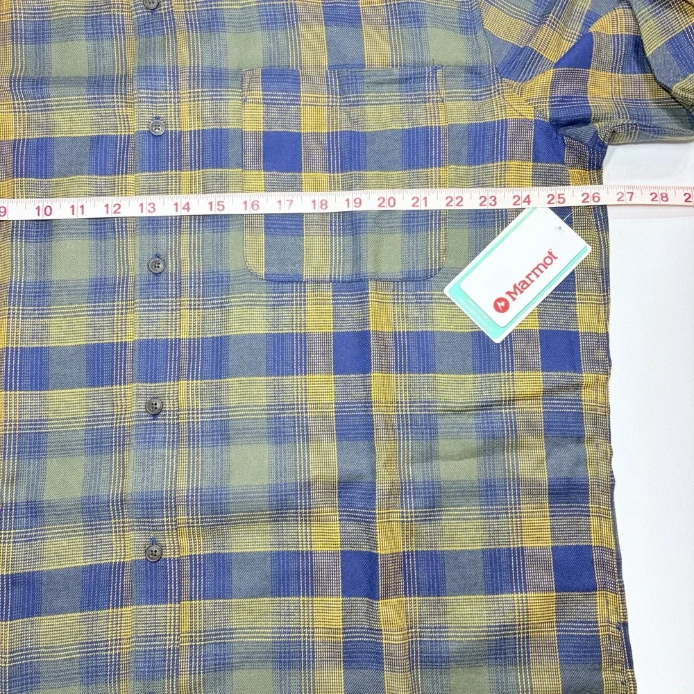 Marmot Mountain Works Fairfax Flannel Shirt‎ XXL 2TG Plaid Lightweight NWT